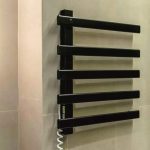 Toallero Eléctrico Atrim Jet 53 x 48 cm Acero Inoxidable Negro Mate