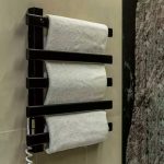 Toallero Eléctrico Atrim Jet 53 x 48 cm Acero Inoxidable Negro Mate