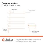 Toallero Eléctrico Atrim Jet 53 x 48 cm Acero Inoxidable Negro Mate