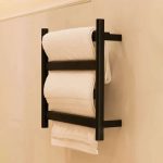Toallero Eléctrico Atrim Singular 45 x 49 cm Acero Inoxidable Negro Mate