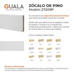 Zócalo de Pino Kflooring Recto Prepintado 94 mm Blanco 305 cm