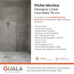 Desagüe Lineal Atrim Aqua Inca 70 cm Acero Inoxidable Mate