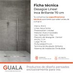 Desagüe Lineal Atrim Aqua Inca 70 cm Acero Inoxidable Brillante
