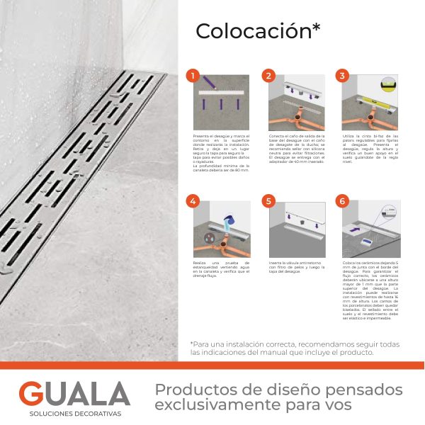 Desagüe Lineal Atrim Aqua Inca 70 cm Acero Inoxidable Brillante
