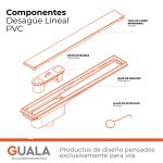 Desagüe Lineal Atrim Río Clasico 45 cm ABS y Acero Inoxidable Sin Acople