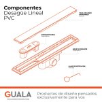 Desagüe Lineal Atrim Río Clasico 60 cm ABS y Acero Inoxidable Sin Acople