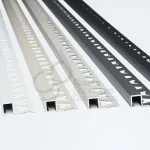 Guardacanto Quadra Stone Collection Atrim 10x10 mm Aluminio Tiza Mate