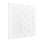 Placas 3D Autoadhesivas Subway Blanco Revestimiento Lifewall 70x75 cm Pack x10