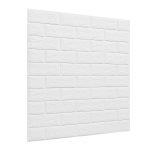 Placa 3D Autoadhesiva Classical Brick Blanco Revestimiento Lifewall 70x78 cm Pack x10