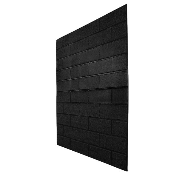 Placas 3D Autoadhesivas Subway Negro Revestimiento Lifewall 70x75 cm Pack x10