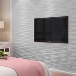 Placa 3D Autoadhesiva Oblique Brick Blanco Revestimiento Lifewall 70x78 cm Pack x10