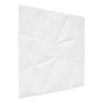 Placa 3D Autoadhesiva Triángulo Blanco Revestimiento Lifewall 70x70 cm Pack x10