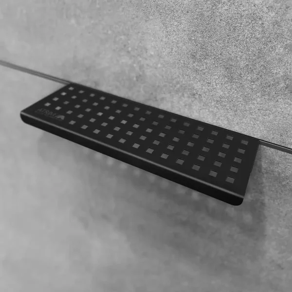 Estante Rectangular Cuadrado Atrim Aplicable Negro Mate 30 cm