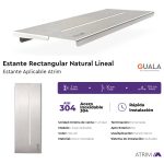 Estante Rectangular Lineal Atrim Aplicable Esmerilado 30 cm