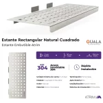 Estante Rectangular Cuadrado Atrim Embutible Esmerilado 30 cm