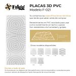 Placas 3D PVC Frigg 50x50 cm PVC Blanco