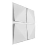 Placas 3D PVC Frigg 50x50 cm PVC Blanco