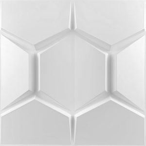 Placas 3D PVC Frigg 50x50 cm PVC Blanco