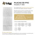 Placas 3D PVC Frigg 50x50 cm PVC Blanco