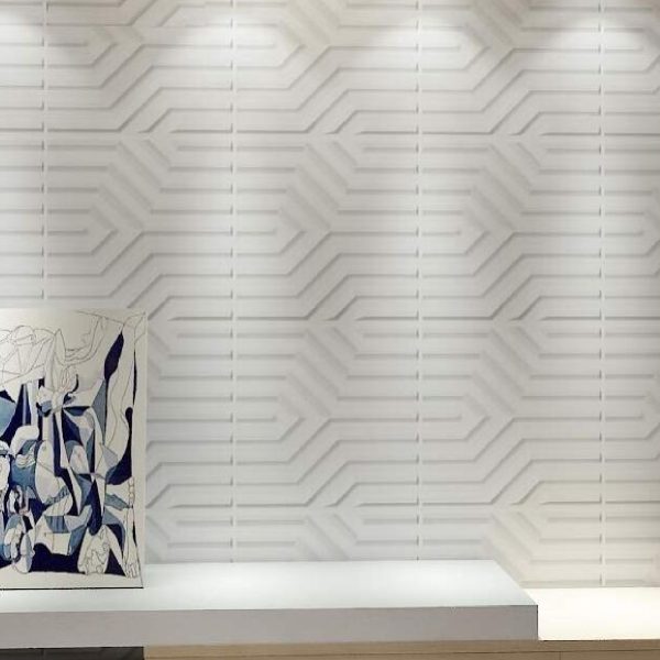 Placas 3D PVC Frigg 50x50 cm PVC Blanco