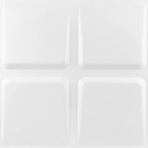 Placas 3D PVC Frigg 50x50 cm PVC Blanco