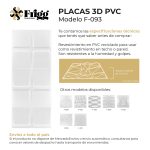 Placas 3D PVC Frigg 50x50 cm PVC Blanco