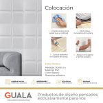 Placas 3D PVC Frigg 50x50 cm PVC Blanco