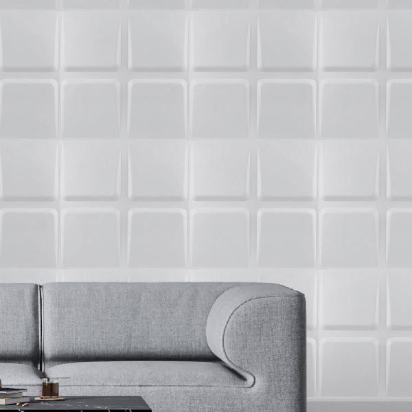 Placas 3D PVC Frigg 50x50 cm PVC Blanco