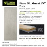 Piso Vinílico Kflooring Roble Gastado GluQuant 2.3 mm LVT Tránsito Comercial Pegable 4.51m²