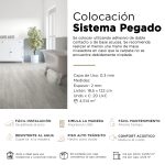 Piso Vinílico Kflooring Roble Gastado GluQuant 2.3 mm LVT Tránsito Comercial Pegable 4.51m²