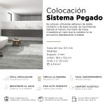 Piso Vinílico Kflooring Gris GluQuant 2.3 mm LVT Tránsito Comercial Pegable 4.51m²