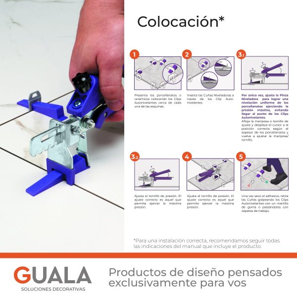 Clip Espaciador Autonivelante Arco Tradicional Atrim 3mm x 150 Unidades