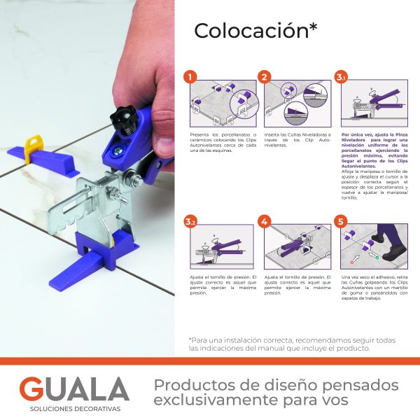 Kit de Nivelación Nivelatop Atrim Pinza, Cuña y Clip 2mm
