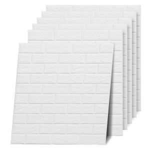 Placa 3D Autoadhesiva Classical Brick Blanco Revestimiento Lifewall 70x78 cm Pack x10 Polietileno Expandido