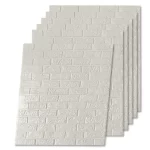 Placa 3D Autoadhesiva Cultural Stone Crema Revestimiento Lifewall 70x80 cm Pack x10 Polietileno Expandido