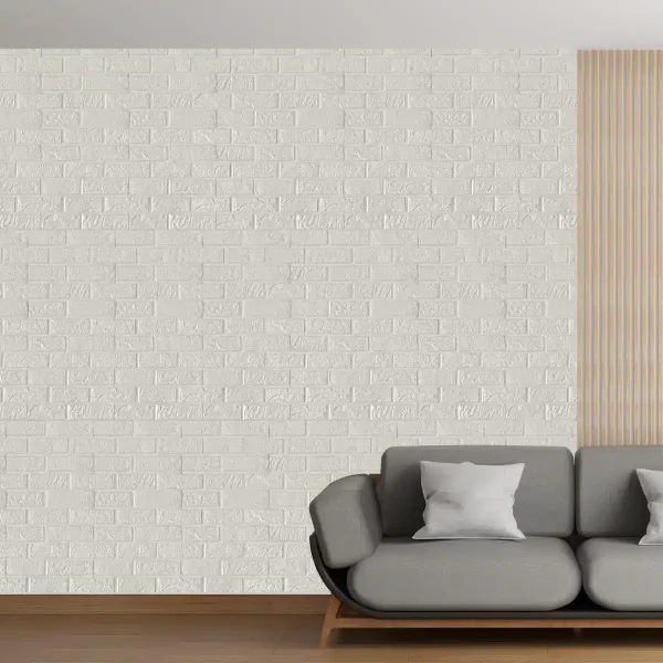 Placa 3D Autoadhesiva Cultural Stone Crema Revestimiento Lifewall 70x80 cm Pack x10