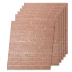 Placa 3D Autoadhesiva Cultural Stone Salmón Revestimiento Lifewall 70x80 cm Pack x10 Polietileno Expandido