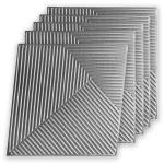Placa 3D Autoadhesiva Patron II Grey Platinum 50x50 cm Revestimiento Lifewall Pack x5 Polietileno Expandido