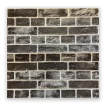 Placa 3D Autoadhesiva Classical Brick Plomo Revestimiento Lifewall 70x70 cm Pack x10