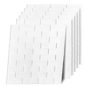 Placas 3D Autoadhesivas Subway Blanco Revestimiento Lifewall 70x75 cm Pack x10 Polietileno Expandido