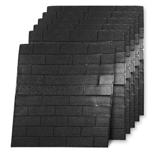 Placas 3D Autoadhesivas Subway Negro Revestimiento Lifewall 70x75 cm Pack x10 Polietileno Expandido