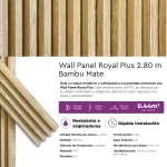 Revestimiento Wall Panel Royal Plus Bambu Mate PVC Lifewall 2.80 m