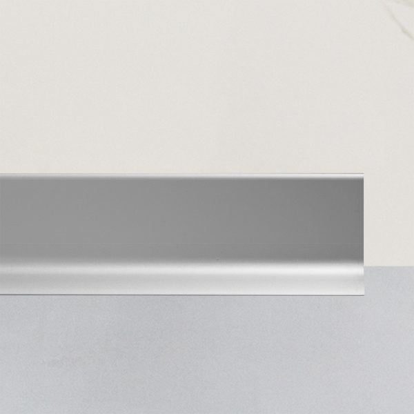 Zócalo Sanitario Recto 60mm Aluminio Anodizado Champagne