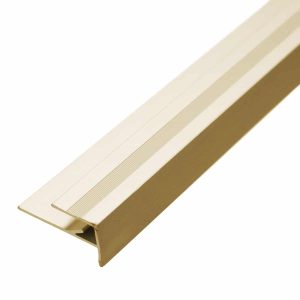Ángulo para Piso Vinílico 15x15 mm Aluminio Anodizado Oro Tira 2 m