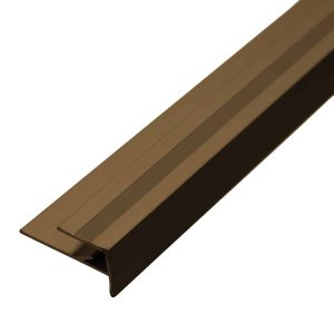 Ángulo para Piso Vinílico 15x15 mm Aluminio Anodizado Bronce Tira 2 m