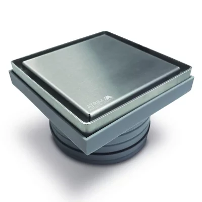 Desagüe para Pileta de Patio Atrim 2 en 1 Acero Inoxidable Mate 12 cm