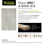 Piso Vinílico Kflooring AquaS Gris 4.5 mm SPC Tránsito Comercial Intenso Click 2.6 m²