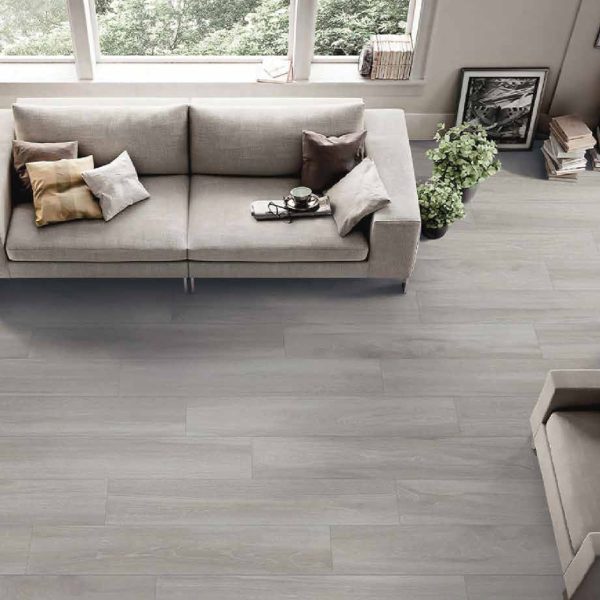 Piso Vinílico Frigg Ceniza Happiness 2 mm LVT Tránsito Residencial Autoadhesivo