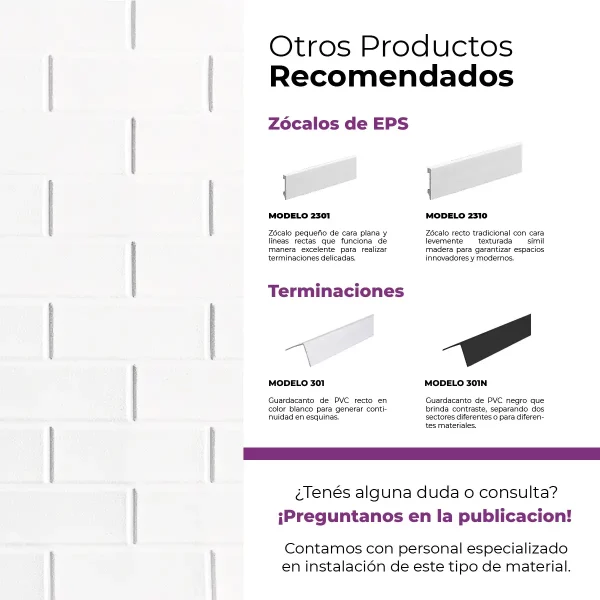 Placa 3D Autoadhesiva Classical Brick Plomo Revestimiento Lifewall 70x70 cm Pack x10
