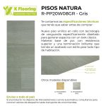 Piso Vinílico en Rollo PVC Simil Madera Gris Transito Residencial Moderado 1m²